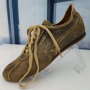 Kowalski Shoes Distressed Black Leather Sneakers US 7.5 Euro 40